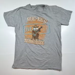 Camiseta Buc-ees Adulto Gris Medio "Música en Vivo" Tennessee Gráfico Tocando Guitarra - Imagen 1 de 5