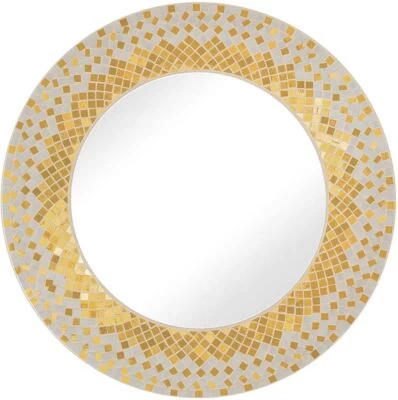 Zorigs, Handcrafted Glass Mosaic Decorative Wall Mirror, 24" Round Wall Mirror o - Image 1 of 3