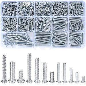 550 Pcs Bolts And Nuts Assortment Kit, M3/M4/M5 Phillips Pan Round Head Set - Picture 1 of 3