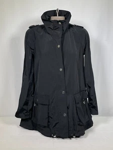 Betsey Johnson Black Lightweight Full Zip Snap Button Jacket Women's SMALL - Picture 1 of 10