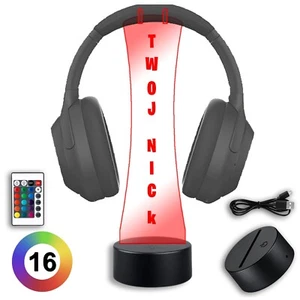 Personalisiert Kopfhörerhalter für Gaming Headset Kopfhörer Ständer Aufhänger - Photo 1/7