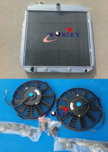 Aluminum Radiator+Fan Ford Pickup F350 F250 F100 Ford Engine 1953 1954 1955 56 - Picture 1 of 6