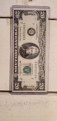 1981A Series G 20 Dollar Bill Misaligned - Image 1 of 2