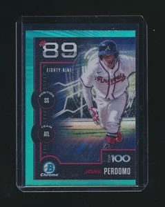JOSE PERDOMO 2025 BOWMAN CHROME TOP 100 AQUA PARALLEL 105/125 #BTP-89 - Picture 1 of 2