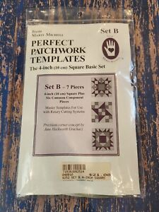 Marti Michell Perfect Patchwork Templates Set B 4-inch Square Set Acrylic #8252