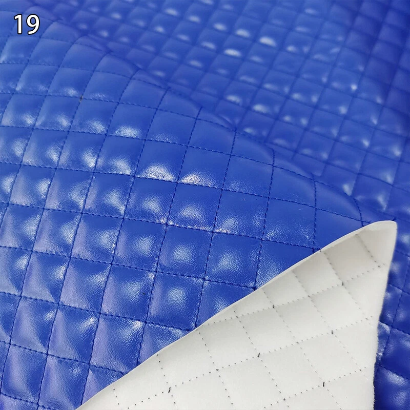 Tela acolchada de cuero PU para tapicería de coche diamante argyle material de costura de lujo Foto 1 de 4