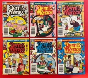DENNIS THE MENACE # 1 - 3 + BEST OF # 1 - 3 (1982) 6 MARVEL COMIC BOOK DIGESTS - Picture 1 of 1