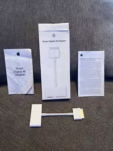 Apple MD098ZM/A 30 Pin Digital AV Adapter - White GENUINE OEM APPLE FREE SHIP - Photo 1/8