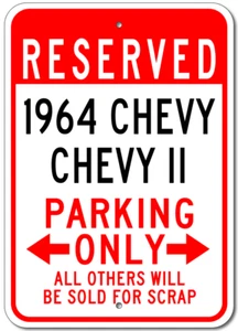 Custom 1964 64 CHEVY CHEVY II Parking Sign Chevrolet Personalized Garage Plaque - Picture 1 of 1