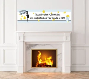 Ready to Pop Blue-Baby Shower Printed Banner -Indoor Outdoor Ready to Pop Banner - Picture 1 of 1