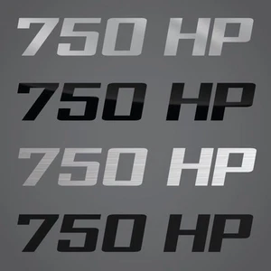 750 HP Decal Graphic Emblem Fits Chevrolet Camaro, Dodge Charger & Challenger - Picture 1 of 2