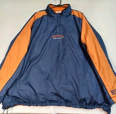 Denver Broncos Sweater Men 2XL XXL Reversible VF Imagewear Fleece Blue Orange - Image 1 of 4