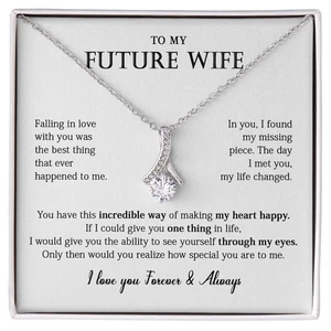 Collana Alla Mia Futura Moglie, Anniversario Compleanno Regalo Natale per Lei - Foto 1 di 7