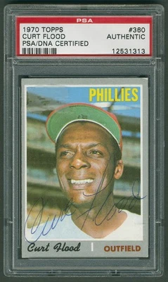 CURT FLOOD - TARJETA COMERCIAL/DEPORTIVA FIRMADA Foto 1 de 2