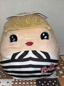 Large 14" Squishmallows Style Barbie Cuutopia Black White Swimsuit Plush Pillow - Picture 1 of 7
