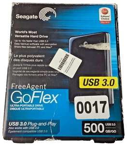 Seagate FreeAgent GoFlex Ultra-Portable Drive, 500GB, USB 3.0, PC and Mac - Picture 1 of 7