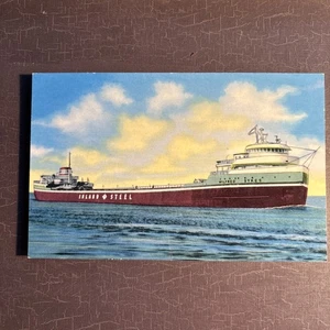 GREAT LAKES SHIP POSTKARTE Inland Steel Wilfred Sykes Mi N32 - Bild 1 von 2
