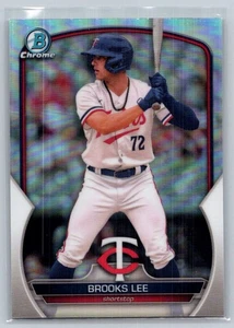 Bowman 2023 cromo #BCP-248 Brooks Lee Prospects refractor #/499 gemelos - Imagen 1 de 2