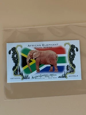 2010 Topps Allen & Ginter's National Animals Minis African Elephant #NA13 - Image 1 of 2