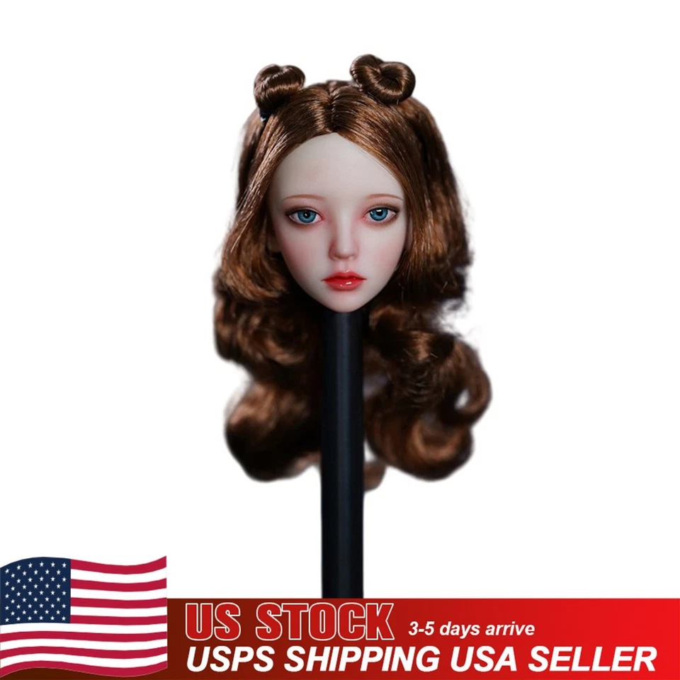 Cabeza de niña esculpida SUPER DUCK SDH033C 1:6 para cuerpo de figura PH TBL pálido femenino de 12"" Foto 1 de 4