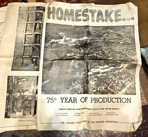 1953 LEAD DAILY CALL - HOMESTAKE GOLD MINE ZEITUNG - 75. Jahrgang - Bild 1 von 6