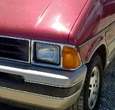 福特 Aerostar:1986 年、1987 年、1988 年、1989 年、1990 年、1991 年,左铬合金车头灯边框 — 第 1/4 张图片