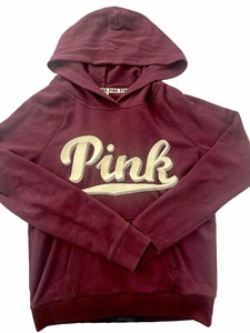 Victoria’s Secret PINK Zip Up Hoodie Size Large Burgandy - Picture 1 of 1