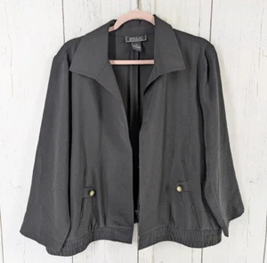 New York Co Größe XL Damen schwarze Langarm leichte Bomberjacke - Bild 1 von 7