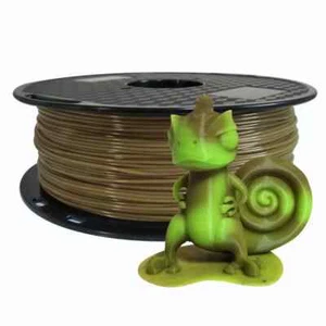 Filament PLA marron à vert changement de couleur température 1,75 mm 1 kg filam d'imprimante 3D - Photo 1/1