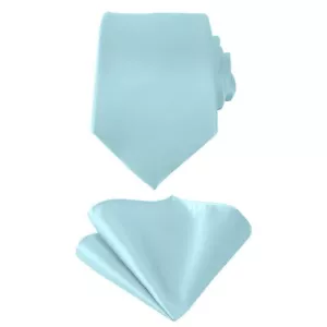 Ties Pocket Square Sets Neckties Corbatas Para Hombres for Men - Baby Blue - Picture 1 of 7