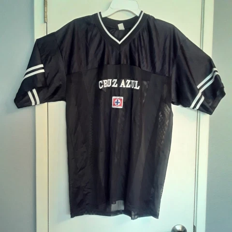 Vintage Cemento Cruz Azul Soccer Futbol Jersey Shirt  Mens Partial Open Mesh Cover