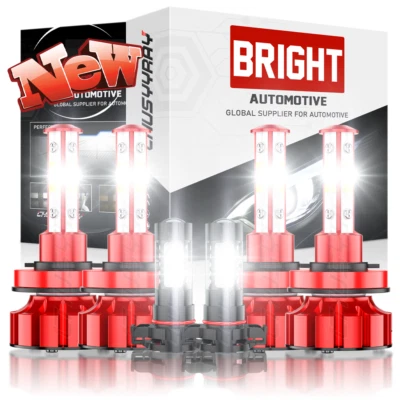 Combo 6X faros LED altos bajos + bombillas antiniebla para Pontiac G8 2008 2009 6000 k Foto 1 de 4