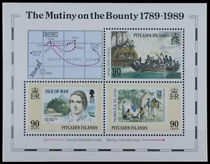 Pitcairn 1989 - Mi-Nr. Block 12 ** - Estampillada sin montar o nunca montada - barcos - Bounty - Imagen 1 de 1