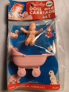New Dime Store My Dolly Doll and Carriage Set Made in USA Unopened - Picture 1 of 5