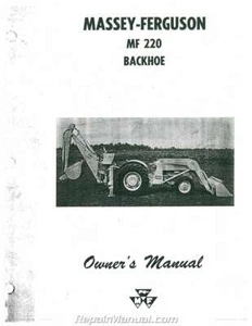 Massey Ferguson MF220 Industrial Backhoe Operators Manual - Picture 1 of 1