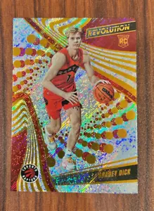 2023-24 Panini Revolution GRADEY DICK Rookie Card Shimmer #110 RC Raptors - Picture 1 of 2