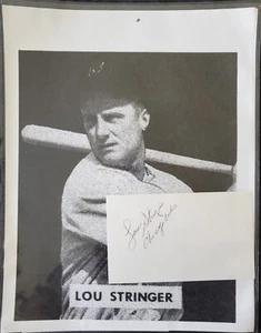 Lou Stringer Autograph Boston Red Sox MLB 3x5 Index Card - Picture 1 of 2