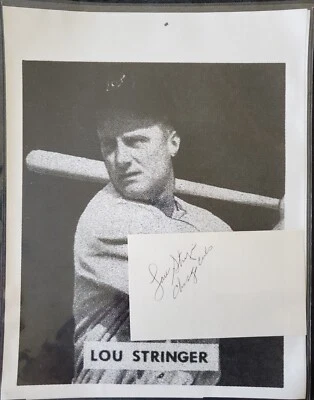 Lou Stringer Autograph Boston Red Sox MLB 3x5 Index Card - Image 1 of 2