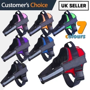 KEIN ZUG Hundegeschirr reflektierend atmungsaktiv Welpe Weste gepolsterter Griff starke Schnalle - Bild 1 von 11