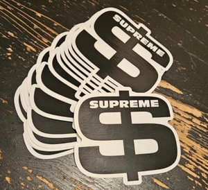 Supreme Dollar Sign Sticker Black FW22 + FREE SURPRISE - Picture 1 of 2
