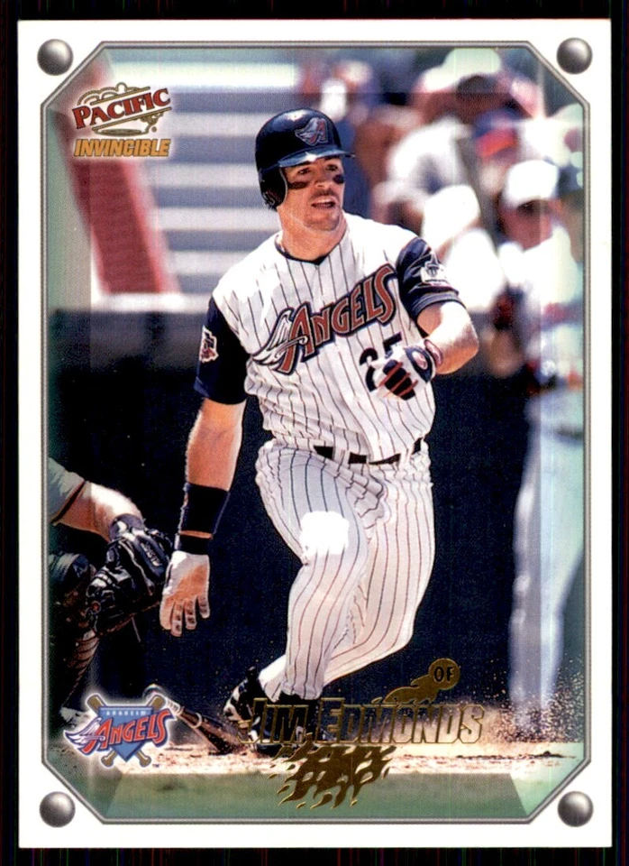 1998 Pacific Invincible Gems of the Diamond Jim Edmonds Anaheim Angels #1 - Image 1 of 2