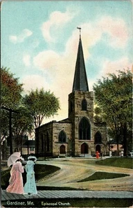 Postal de Maine de la Iglesia Episcopal Caminante Damas CH Beane DB UNP - Imagen 1 de 2