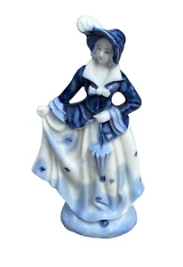 Vintage Colonial Lady, blau & weiß (made in Japan) - Bild 1 von 7