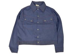 70s 80s Vintage Bar C Rockabilly Western Dark denim Jeans Workwear jacket XL 