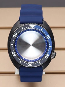 45mm Seiko Skx009 Watch Case+Rubber Strap Sapphire Glass For Nh35 nh36 Movement - Picture 1 of 15