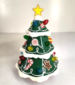 2009 Hallmark Ceramic Musical Lighted Rotating Gumdrop Christmas Tree Works Good - Picture 1 of 7