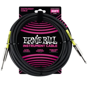 Cable de instrumento recto/recto Ernie Ball 20' negro - P06046 - Imagen 1 de 2