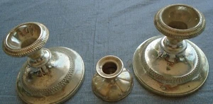 Kerzenständer versilbert 3 3/4 hoch 2er Set+ - Bild 1 von 6