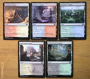 Set of 5 Different Strixhaven Dual Campus Scry Lands *NM* (Magic MTG) Quandrix - Picture 1 of 2