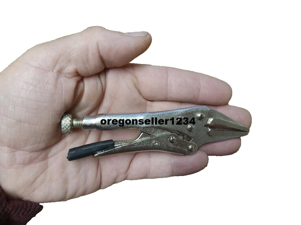 1 Pc Mini Vice Grip Style Locking Pliers  5" Long Needle Nose (CHEAPEST ON EBAY) - Image 1 of 2